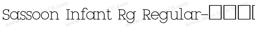 Sassoon Infant Rg Regular字体转换